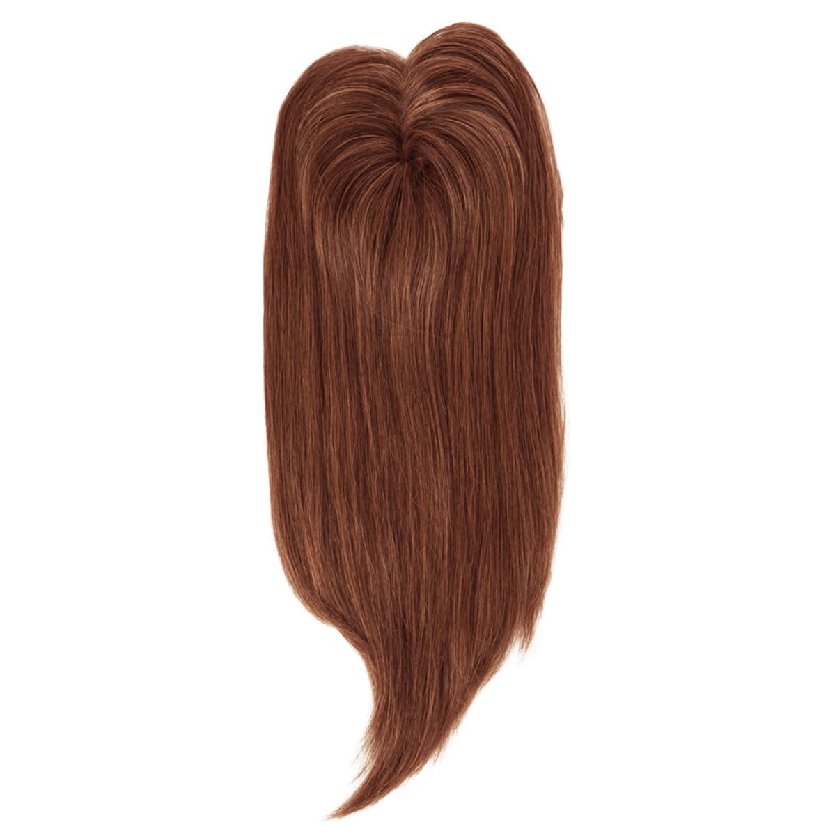 Raquel Welch On Key Transformations 16" Top-Of-The-Head Hair Topper Human Hair Wig by Hairuwear, R4HH Chestnut Brown