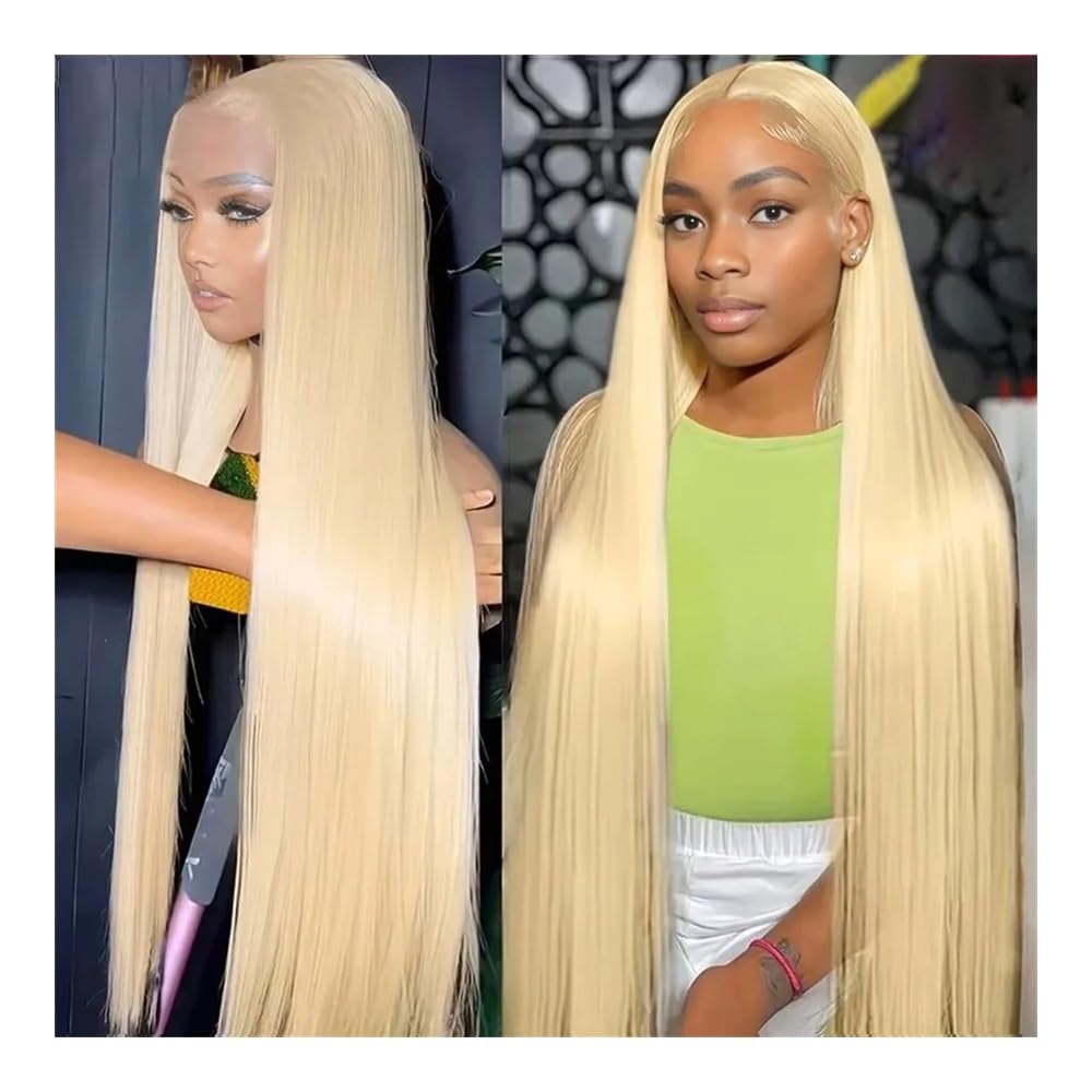Wear and Go Glueless Wigs, Blond Lace Frontal Wig Human Hair Straight 200 Density 13x4 HD Transparent Lace Front Wigs Lace Frontal Wig For Women for Women,(30 inch)