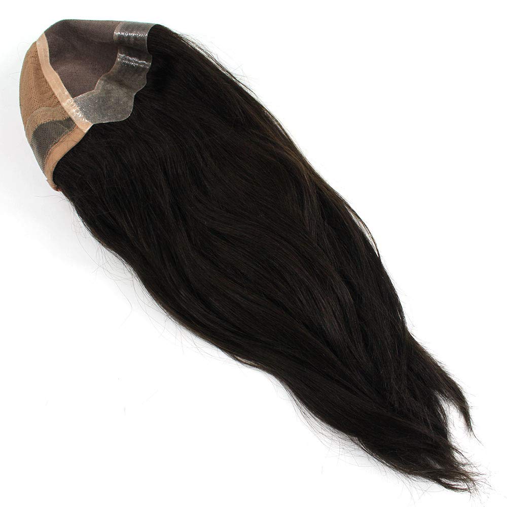 Custom Customized Women Human Hair System Replacement Toupee Full Head Wig Hairpiece Installation Wig Prosthesis for Hair Loss Alopecia(#3 Brown Color)